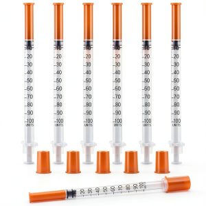 Maydeyy 1ml 31G 1/4" Plastic Syringe 100 Pack Disposable-0