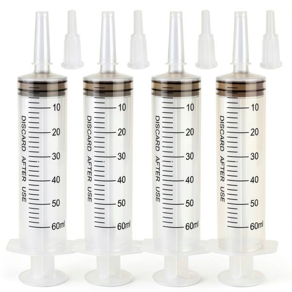 Cafozsmu 60ml Syringe without Needle Lab Dispensing Tool Sealed Pack-0