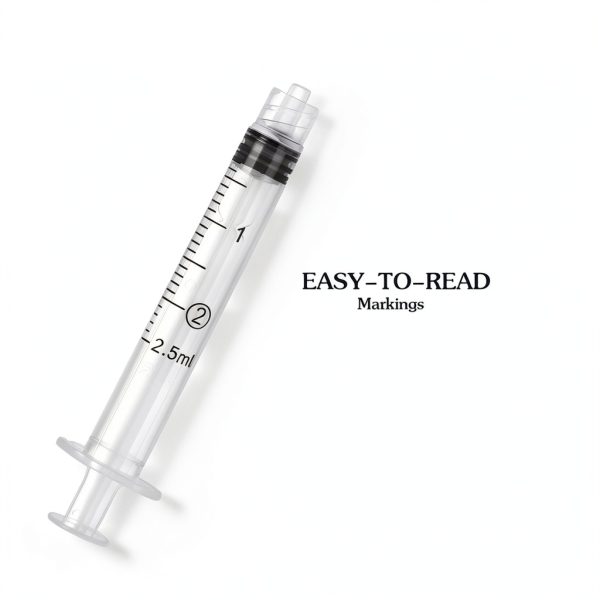 Ehoycq 2.5ml Luer Lock Syringe 25ga with Protective Cap 100 Pack-1