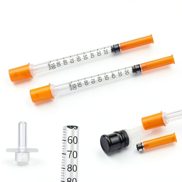 Maydeyy 1ml 31G 1/4" Plastic Syringe 100 Pack Disposable-1