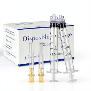 Ehoycq 2.5ml Luer Lock Syringe 25ga with Protective Cap 100 Pack-0