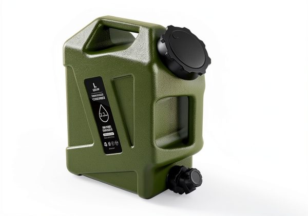 Camping Water Jug LEDLAY 3.2GAL Green with Spigot and Dual Handles-1
