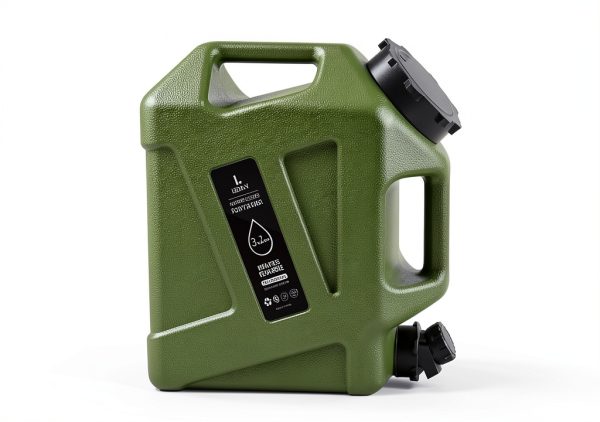 Camping Water Jug LEDLAY 3.2GAL Green with Spigot and Dual Handles-2