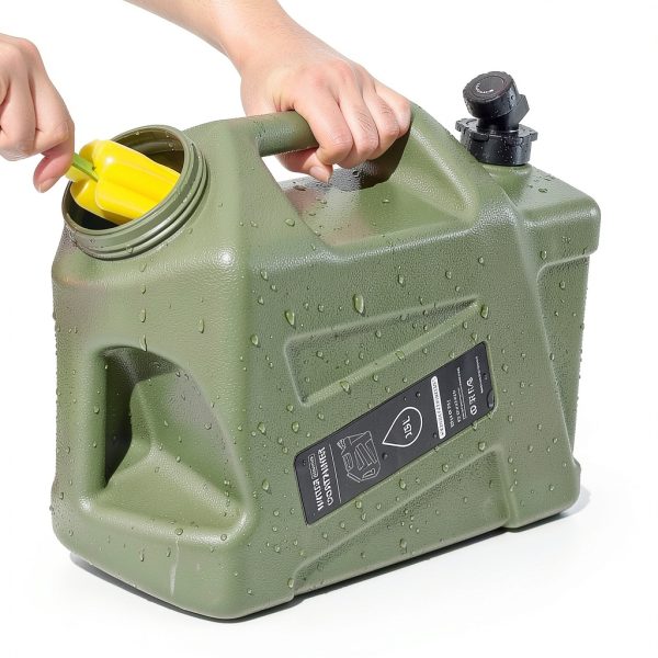 5 gallon Camping Water Container with Spigot, Portable BPA-Free Water Jug for Camping Hiking Emergency Stroage (Army Green, 5, Gallons)-3