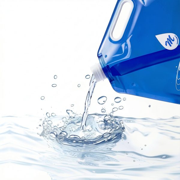 Water Container Bags, 4 Packs BPA Free No-Leak Foldable Plastic 1.3 Gallon Water Container Bag for Camping Hiking Backpack Emergency Storage Jug-2
