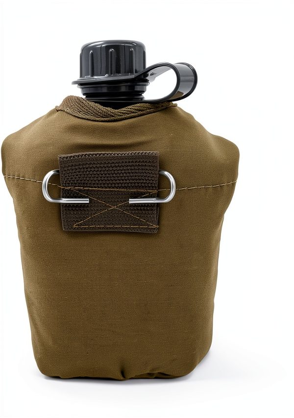 Plastic Military Canteen JVNZAM 1 Quart Green Bottle-3
