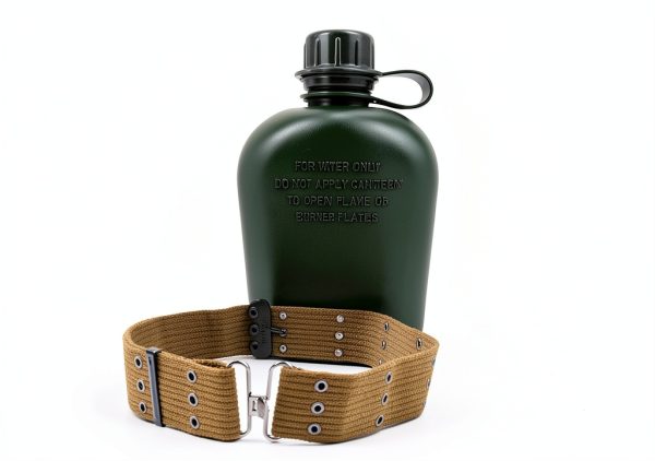 Plastic Military Canteen JVNZAM 1 Quart Green Bottle-1
