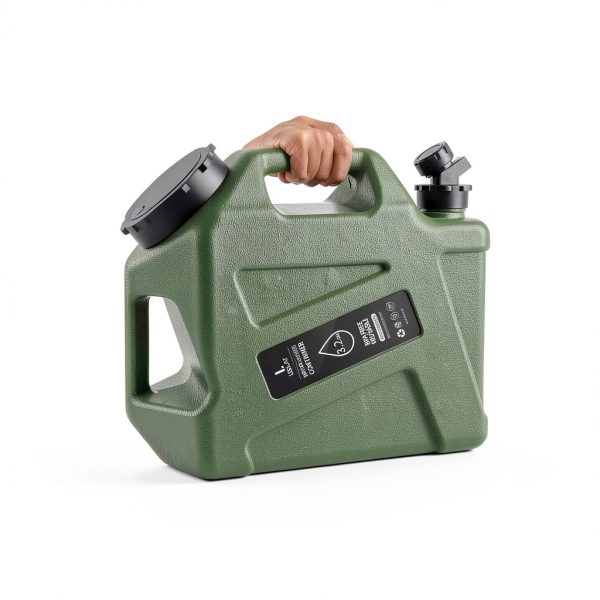 Camping Water Jug LEDLAY 3.2GAL Green with Spigot and Dual Handles-3