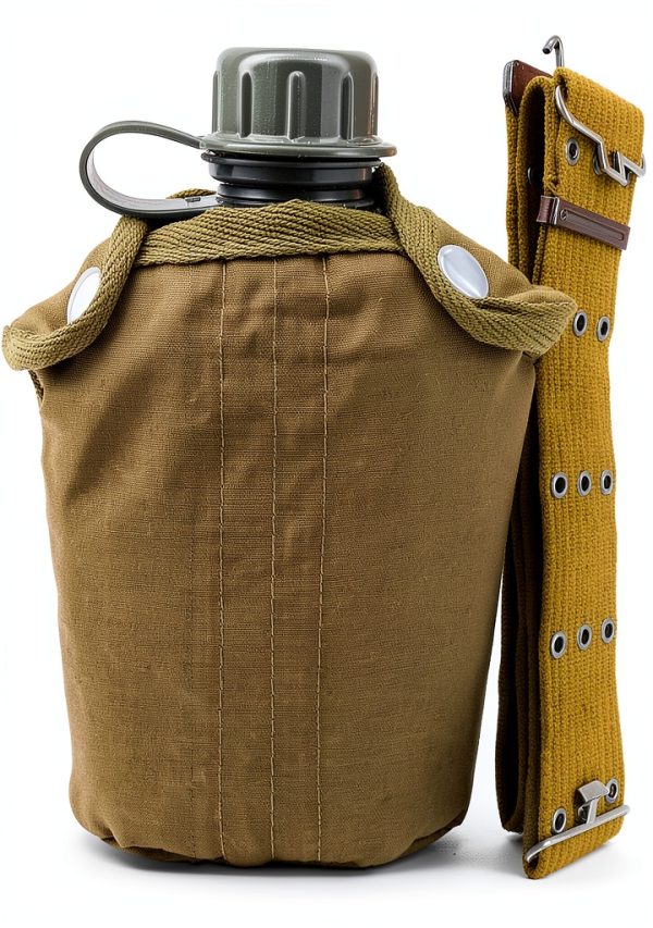 Plastic Military Canteen JVNZAM 1 Quart Green Bottle-0