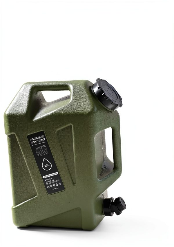5 gallon Camping Water Container with Spigot, Portable BPA-Free Water Jug for Camping Hiking Emergency Stroage (Army Green, 5, Gallons)-2