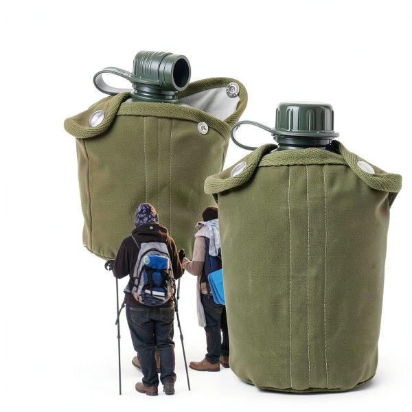 Plastic Military Canteen JVNZAM 1 Quart Green Bottle-4