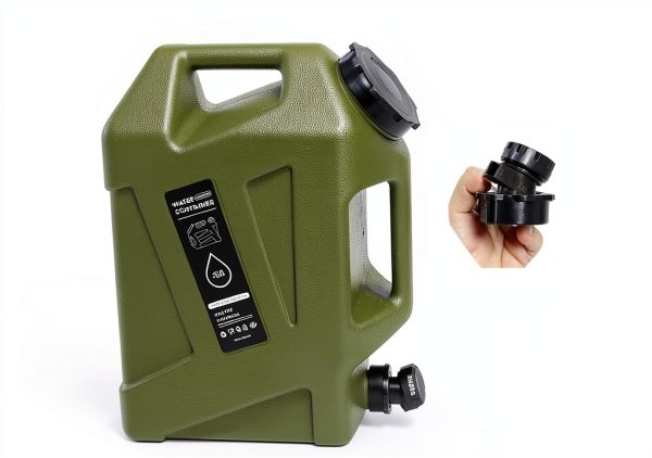 5 gallon Camping Water Container with Spigot, Portable BPA-Free Water Jug for Camping Hiking Emergency Stroage (Army Green, 5, Gallons)-4