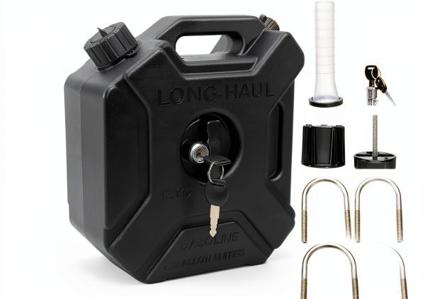 Plastic Engine Oil Jugs 1.3 Gallon Water Can Acshio Lockable Bracket-0